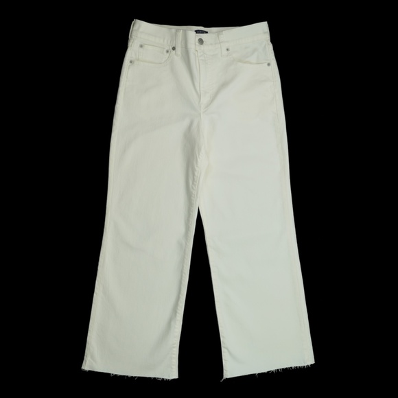 New JCREW Size 27 Wide-leg cropped jean in all-day stretch Seashell White $118 - Picture 2 of 5